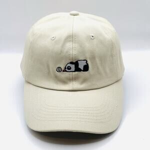 DALIX Cute Baby Panda Mommy Dad Baseball Hat Embroidered Strapback Beige OSFA